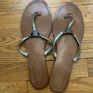 COACH Gold Thong Sandal